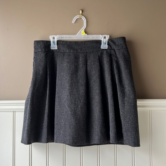 GAP Dark Grey Speckled With Pockets Front Pleated Mini Skirt Size 4 - Picture 14 of 14